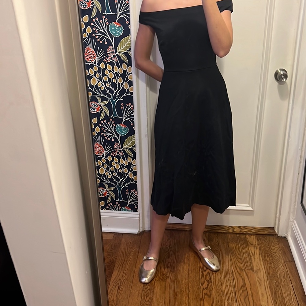 Trina Turk off the shoulder cocktail dress
